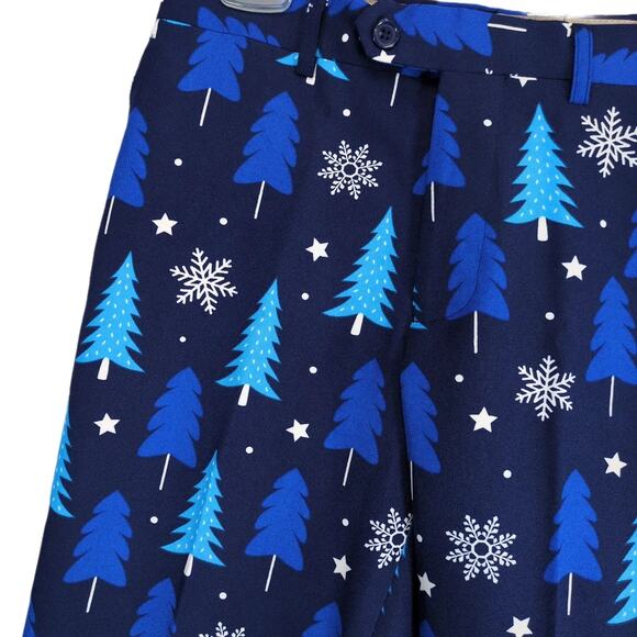 Opposuits Men's 32x33" Winter Woods Dress Pant Slacks Holiday Christmas Trees - Picture 5 of 6